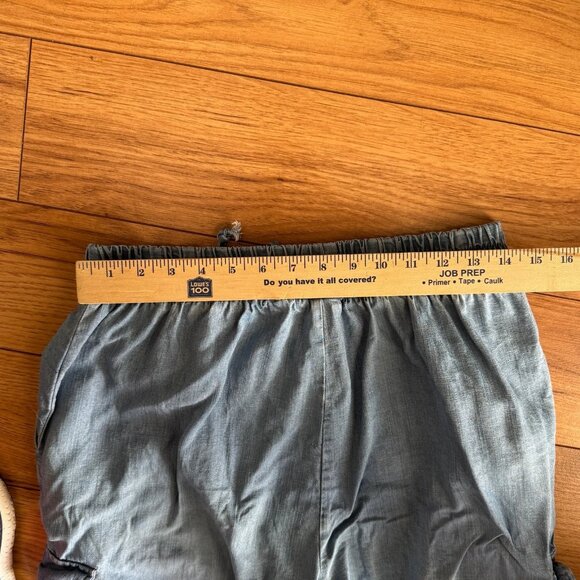 Republic Denim Chambray Women Cargo Pull On Jogger Pants Blue Size Large - Picture 6 of 9